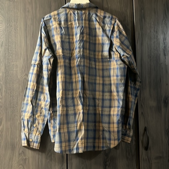Columbia blue and brown plaid shirt size large - Picture 3 of 3